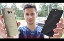 Samsung Galaxy S8 vs iPhone 7 Plus WODA, BROŃ i UPADEK TEST