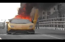 Lamborghini Aventador doszczętnie spłonęło w Dubaju