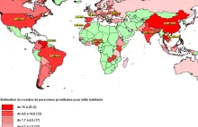 Prostytutki na świecie - mapa