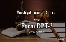 MCA notifies One-time Form DPT-3 for all Companies