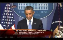 President Obama... opowiada co "wyłączy" w USA z powodu zapaści finansowej