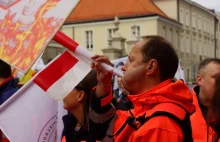 Protest przedstawicieli służb medycznych w Warszawie