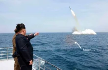 Rakieta Kima wystrzelona z łodzi podwodnej to Photoshop