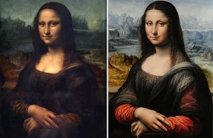 Wygląda jak Mona Lisa i to jest Mona LIsa - oryginalna - wcześniejsza.