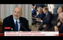Macierewicz obnaża kłamstwo ludzi z PO, Niesiołowski wzburzony