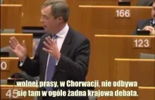 Nigel Farage: UE przekupuje klasę polityczną w Chorwacji