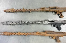 Trzy karabiny maszynowe MG34 z okresu IIWŚ znaleziono w przesyłce kurierskiej
