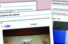 Pozytywny test ciążowy sprzedam. Handel używanymi testami kwitnie w Internecie