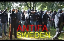 Członkowie szwedzkiej Antify krzyczą "Allah Akhbar"