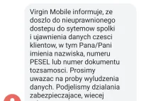 Wyciek danych klientów Virgin Mobile