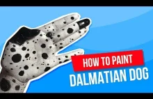 Tutorial: How to paint Dalmatian Dog on your hand Jak namalować Dalmat...