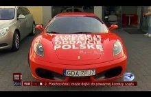 Stonoga w ramach protestu okleił Ferrari