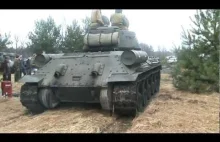 Real World of Tanks - różne manewry czołgu T34-76 Polski Rudy 102
