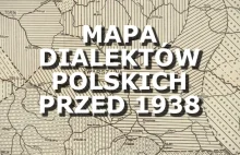 Mapa dialektów polskich przed 1938r. -