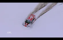 Zagubiony kierowca rajdowy na śnieżnym rajdzie Janner