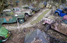Stare zabytkowe auta gniją w lesie :(