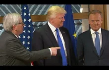 Juncker ripostuje Tuska przy Trumpie. Reakcja Trumpa i mina Tuska bezcenna