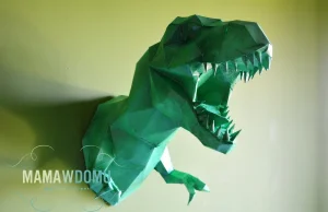 Dinozaur z papieru - wycinanka do wydruku