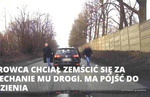 Kierowca chciał zemścić się za zajechanie mu drogi. Ma pójść do więzienia