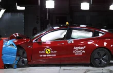 5/5 gwiazdek dla Tesla Model 3 w testach Euro NCAP. Świetne wyniki EAB