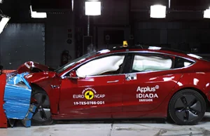 5/5 gwiazdek dla Tesla Model 3 w testach Euro NCAP. Świetne wyniki EAB