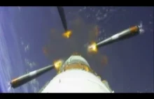 Nagranie z pokładu ponad 2 tonowej rakiety Sojuz