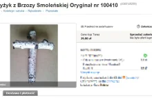 Krzyżyki z brzozy smoleńskiej do kupienia na aukcjach internetowych