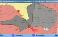 Państwo Islamskie traci kontrolę nad Dajr az-Zaur i Al-Ka'im [MAPA]