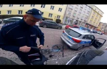 Policja przeprowadza szczegółową kontrolę za jazdę na rowerze