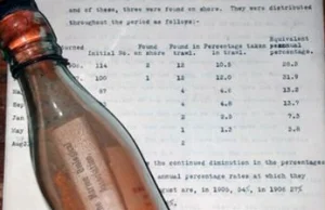 Wiadomość w butelce dotarła po 108 latach