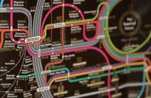 Plan kolei miejskiej w Tokio