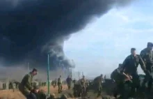 Potężny wybuch w rosyjskiej bazie niedaleko Ukrainy Słup dymu Paniczna ewakuacja