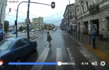 O krok od tragedii na przejściu dla pieszych w Łodzi [FILM]