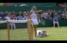 BETHANIE MATTEK-SANDS very bad knee injury @ HORROR SCEAMING @ Wimbledon...