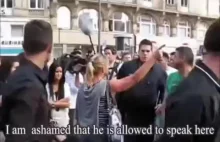 Młoda Niemka buntuje się przeciwko protestującym muzułmanom [Eng Vid]