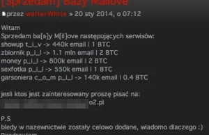 Baza showup.tv na sprzedaż za 6BTC, i wyciek e-maili z innych polskich...