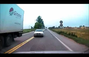 Wypadek (cały z 2 kamer) na DK8 czołówka Honda-BMW 25.09.2016r.