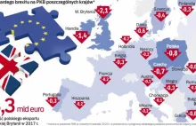 Twardy brexit najbardziej uderzy w Irlandię... i Polskę