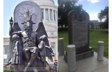 USA: Posąg ku czci Bahometa przed budynkiem administracji