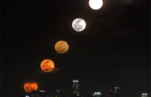 11 Photos Taken Over 28 Minutes Show The Moon Rising Over LA