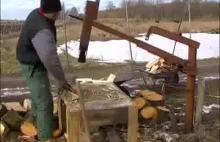 Ukraiński rębak do drewna własnej konstrukcji