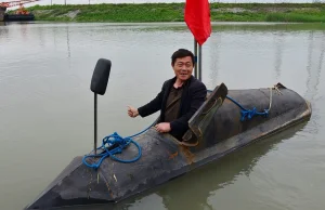 Chiński rolnik opatentował własnoręcznie zbudowaną łódź podwodną [+VIDEO]