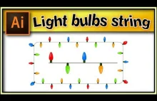 LIGHT BULBS STRING - Super Adobe Illustrator tutorial