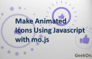 Make Animated Icons Using Javascript with mo.js