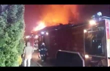 Duży pożar w Waksmundzie, woj. Małopolskie, 25.11.2017