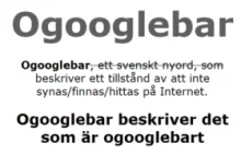 Google wykreśliło słowo z szwedzkiego słownika neologizmów słowo
