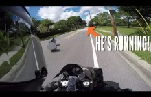 Potrącił i uciekł - Przypadkowy motocyklista rusza w pościg!