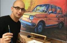 Artysta maluje Fiat 126p