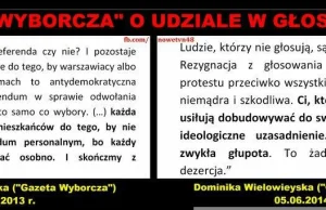 Gazeta Wyborcza o głosowaniu rok temu i dziś