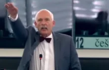 Korwin-Mikke znów szokuje. "Zahajlował" w Parlamencie Europejskim